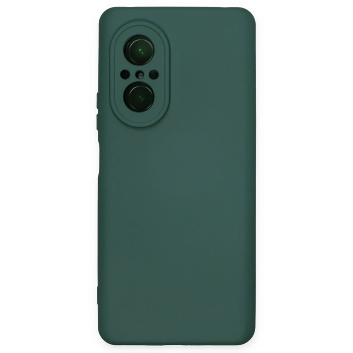 Mey İthalat®  Huawei Nova 9 SE Kılıf Nano içi Kadife Silikon - Koyu Yeşil