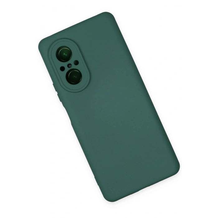 Mey İthalat®  Huawei Nova 9 SE Kılıf Nano içi Kadife Silikon - Koyu Yeşil