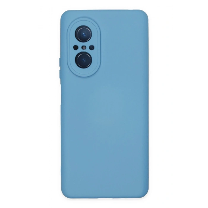 Mey İthalat®  Huawei Nova 9 SE Kılıf Nano içi Kadife Silikon - Mavi