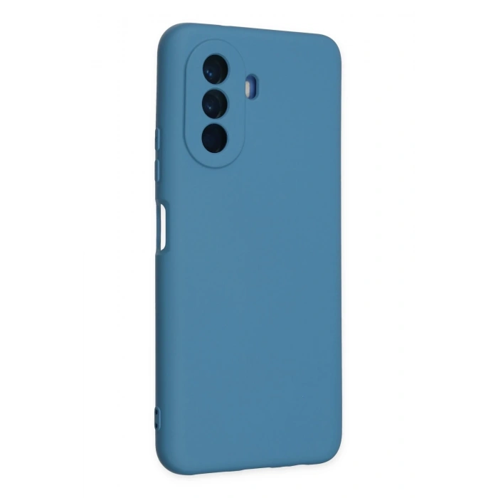 Mey İthalat®  Huawei Nova Y70 Kılıf Nano içi Kadife Silikon - Mavi
