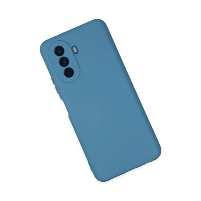 Mey İthalat®  Huawei Nova Y70 Kılıf Nano içi Kadife Silikon - Mavi