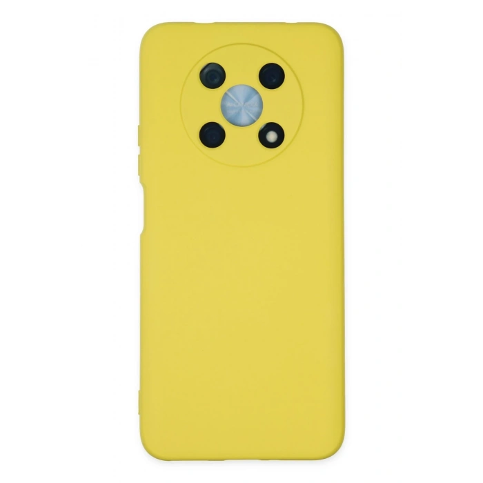 Mey İthalat®  Huawei Nova Y90 Kılıf Nano içi Kadife Silikon - Sarı