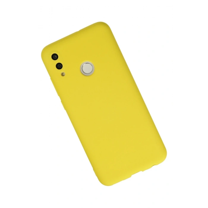 Mey İthalat®  Huawei P Smart 2019 Kılıf Nano içi Kadife Silikon - Sarı