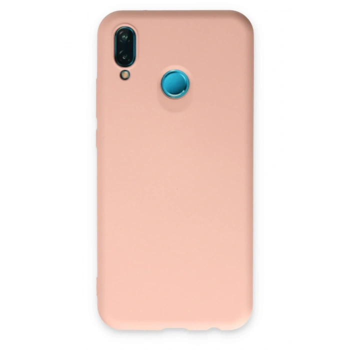 Mey İthalat®  Huawei P20 Lite Kılıf Nano içi Kadife Silikon - Pudra