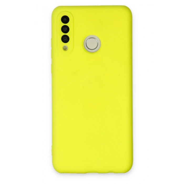 Mey İthalat®  Huawei P30 Lite Kılıf Nano içi Kadife Silikon - Sarı