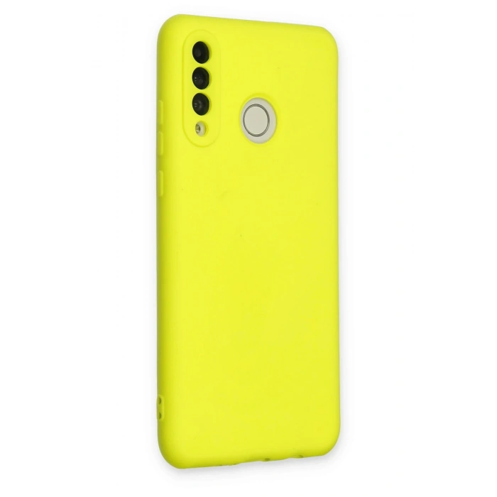 Mey İthalat®  Huawei P30 Lite Kılıf Nano içi Kadife Silikon - Sarı