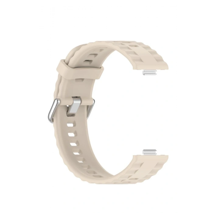 Mey İthalat®  Huawei Watch Fit 3 Klasik Kordon - Krem