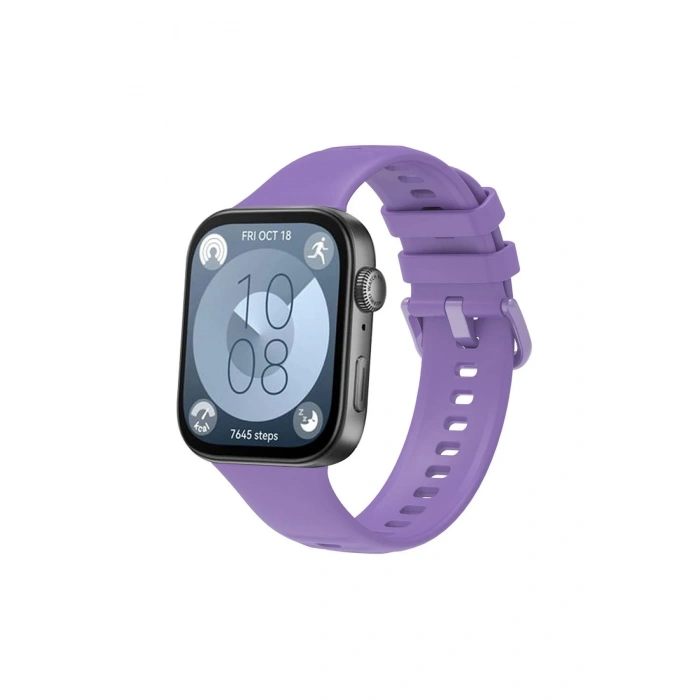 Mey İthalat®  Huawei Watch Fit 3 Klasik Kordon - Lila