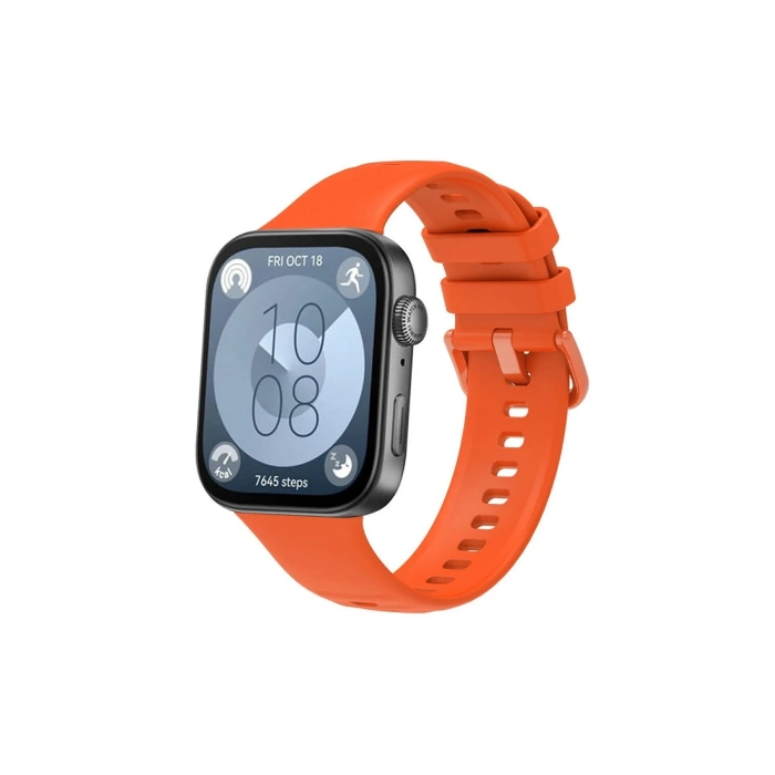 Mey İthalat®  Huawei Watch Fit 3 Klasik Kordon - Turuncu