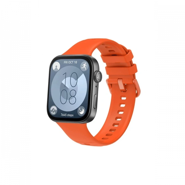 Mey İthalat®  Huawei Watch Fit 3 Klasik Kordon - Turuncu