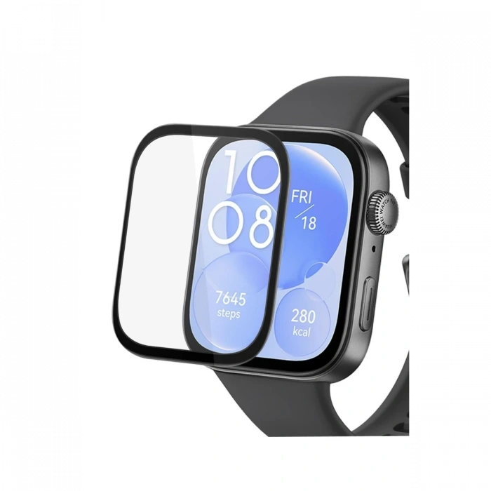 Mey İthalat®  Huawei Watch Fit 3 Polymer Nano Ekran Koruyucu - Şeffaf