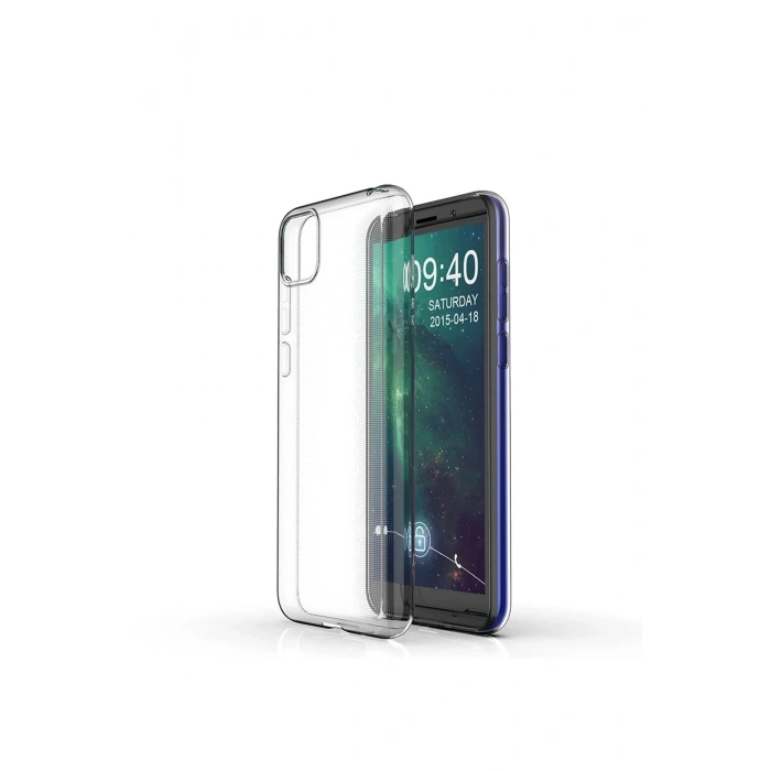 Mey İthalat®  Huawei Y5P Kılıf Lüx Şeffaf Silikon - Şeffaf