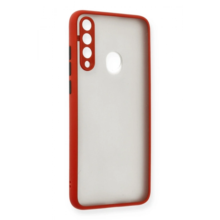 Mey İthalat®  Huawei Y6P Kılıf Montreal Silikon Kapak - Kırmızı