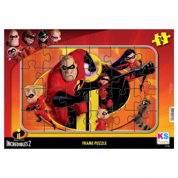 Mey İthalat® INC 704 Incredibles 2 Frame Puzzle 24 Parça