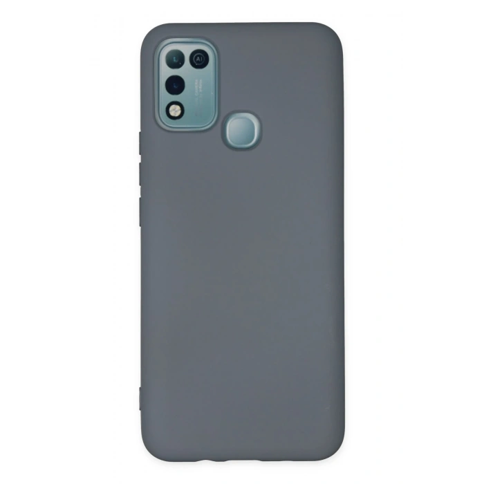 Mey İthalat®  İnfinix Hot 10 Play Kılıf Nano içi Kadife Silikon - Gri