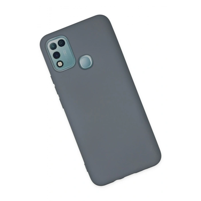 Mey İthalat®  İnfinix Hot 10 Play Kılıf Nano içi Kadife Silikon - Gri