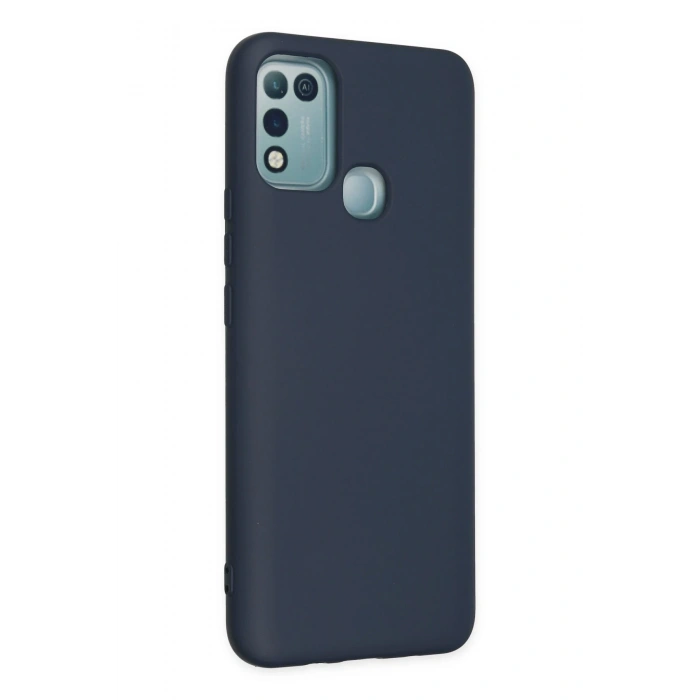 Mey İthalat®  İnfinix Hot 10 Play Kılıf Nano içi Kadife Silikon - Lacivert