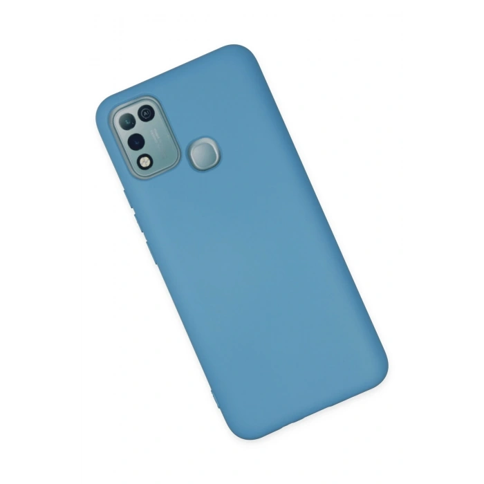 Mey İthalat®  İnfinix Hot 10 Play Kılıf Nano içi Kadife Silikon - Mavi