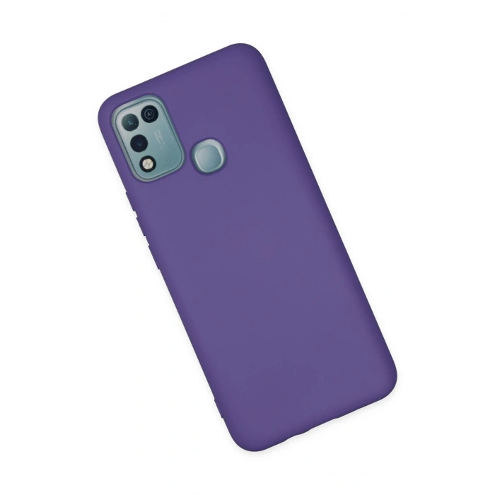 Mey İthalat®  İnfinix Hot 10 Play Kılıf Nano içi Kadife Silikon - Mor