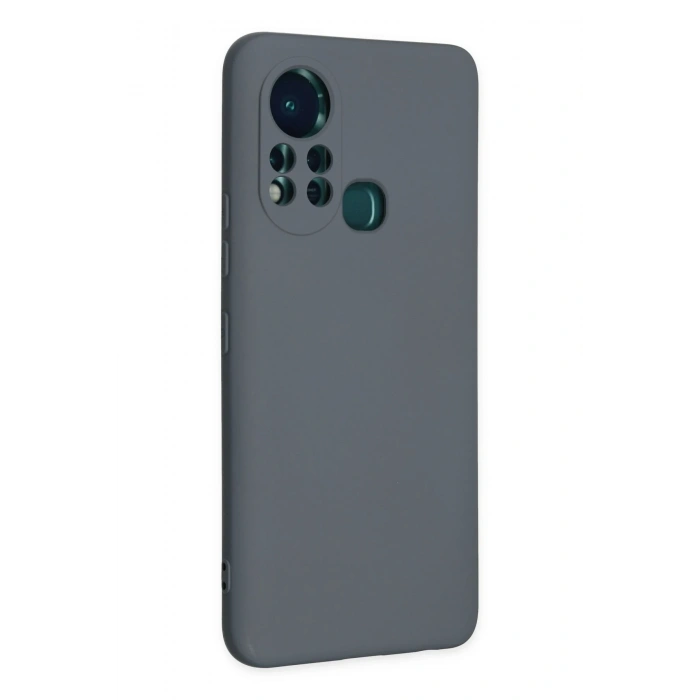 Mey İthalat®  İnfinix Hot 11s Kılıf Nano içi Kadife Silikon - Gri