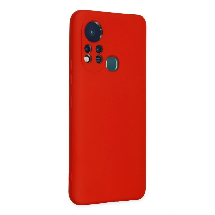 Mey İthalat®  İnfinix Hot 11s Kılıf Nano içi Kadife Silikon - Kırmızı