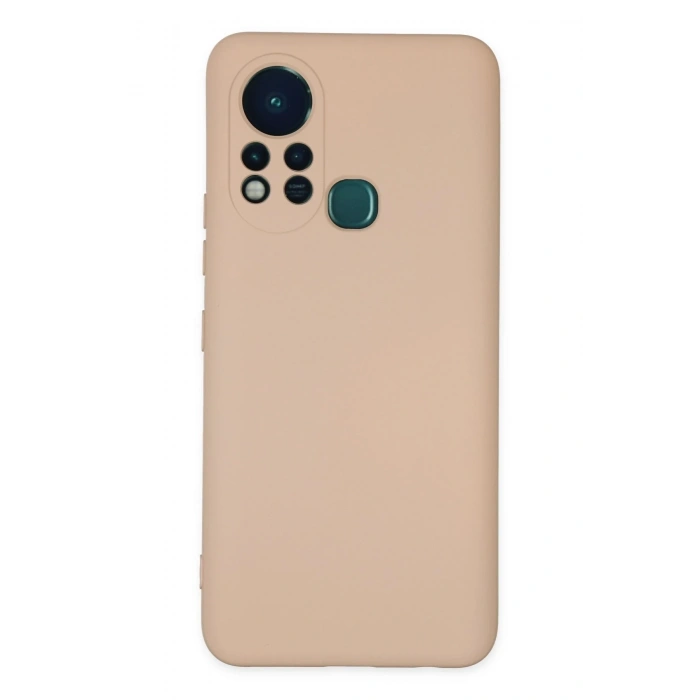 Mey İthalat®  İnfinix Hot 11s Kılıf Nano içi Kadife Silikon - Pudra