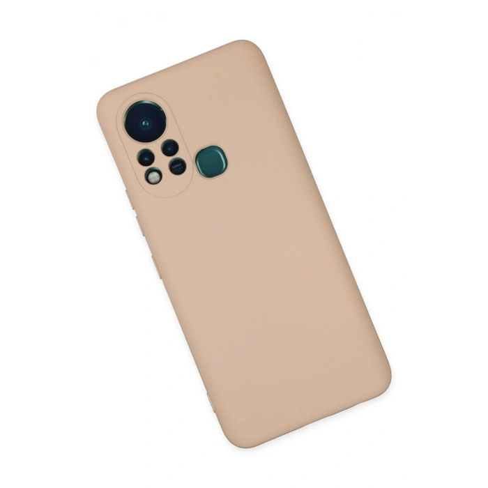 Mey İthalat®  İnfinix Hot 11s Kılıf Nano içi Kadife Silikon - Pudra
