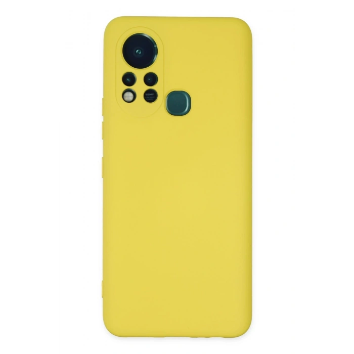 Mey İthalat®  İnfinix Hot 11s Kılıf Nano içi Kadife Silikon - Sarı