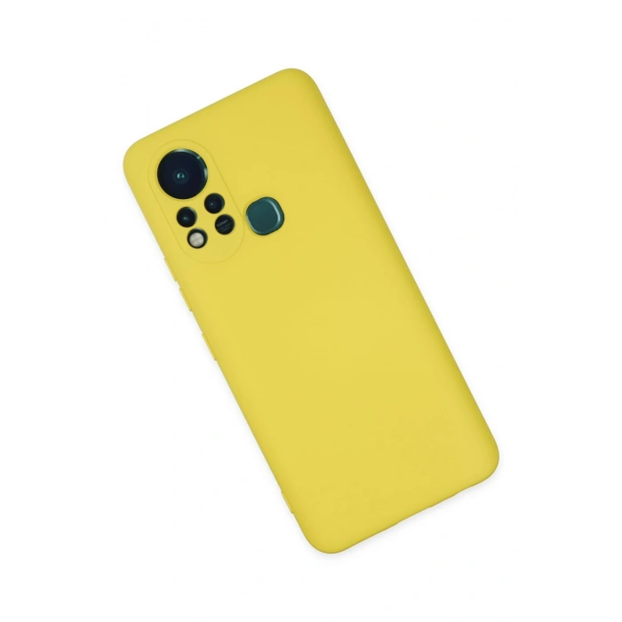 Mey İthalat®  İnfinix Hot 11s Kılıf Nano içi Kadife Silikon - Sarı