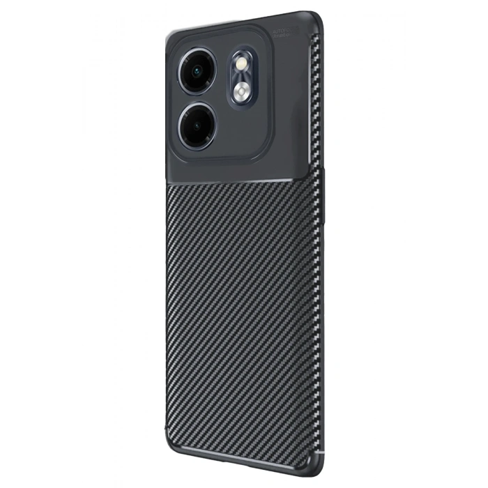 Mey İthalat®  İnfinix Smart 9 Kılıf Auto Focus Karbon Kapak - Siyah