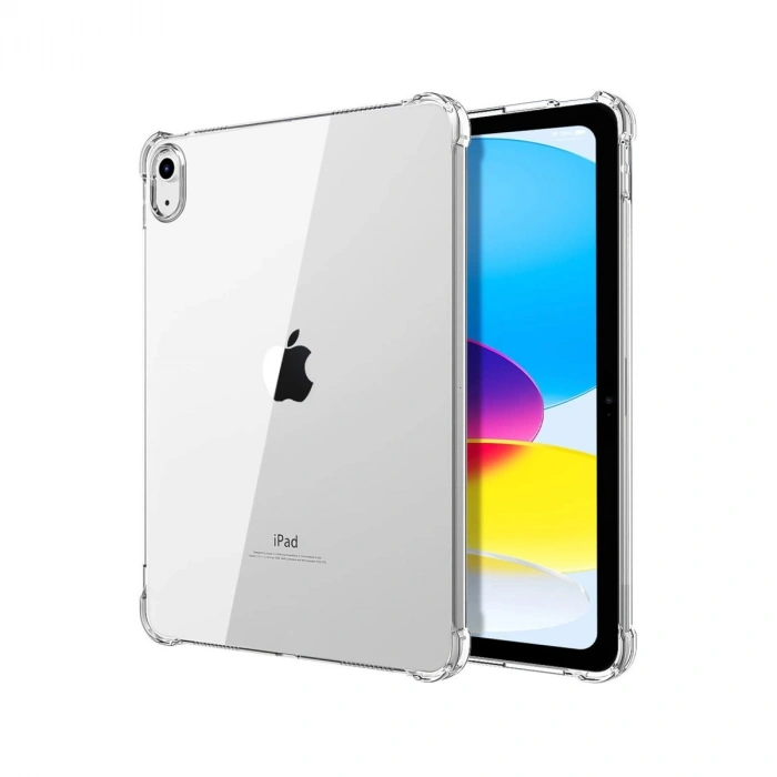 Mey İthalat®   iPad 2022 10.9 (10.nesil) Kılıf Anti Shock Tablet Silikon - Şeffaf
