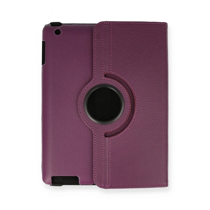 Mey İthalat®   iPad 4 9.7 Kılıf 360 Tablet Deri Kılıf - Mürdüm