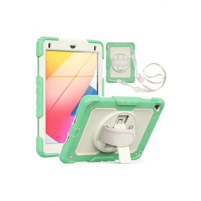 Mey İthalat®   iPad 5 Air 9.7 Kılıf Strap New Tablet Kapak - Yeşil