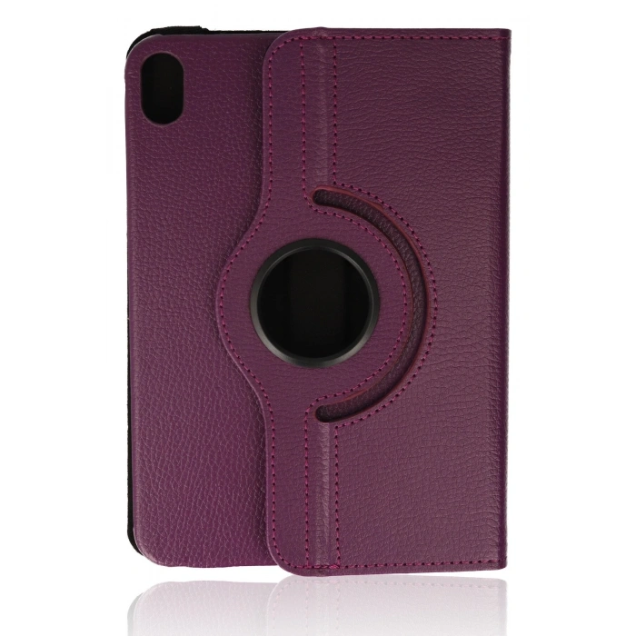 Mey İthalat®   iPad Mini 6 Kılıf 360 Tablet Deri Kılıf - Mürdüm