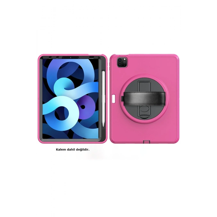 Mey İthalat®   iPad Pro 11 (2018) Kılıf Hand Strap Tablet Kılıfı - Pembe
