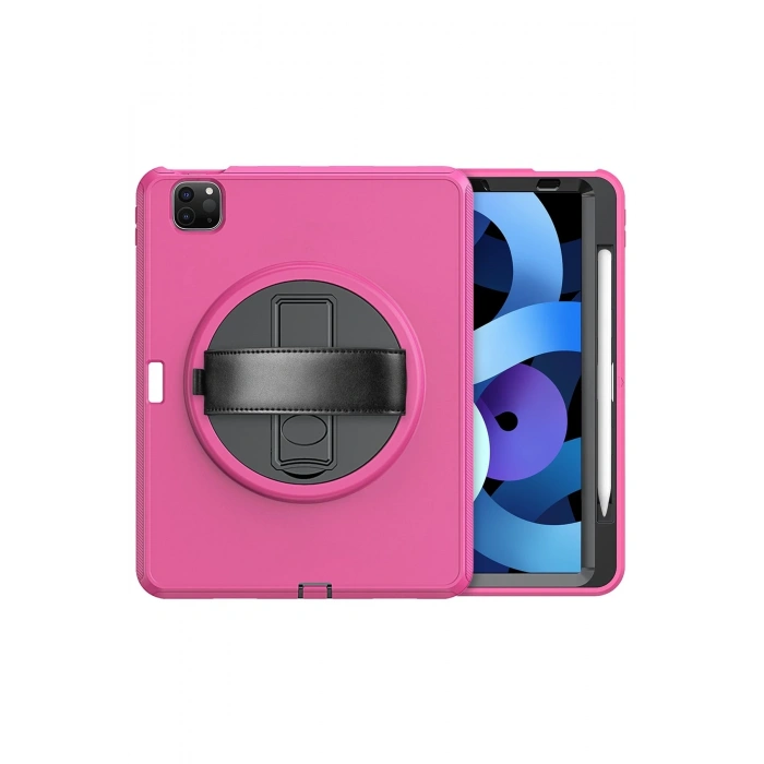 Mey İthalat®   iPad Pro 11 (2018) Kılıf Hand Strap Tablet Kılıfı - Pembe