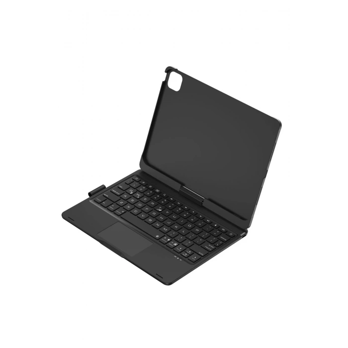 Mey İthalat®   iPad Pro 11 (2024) F11 ATS Kılıf Magic Dönen Klavyeli Tablet Kılıf - Siyah