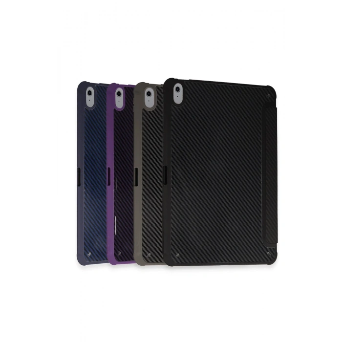 Mey İthalat®   iPad Pro 11 (2024) Kılıf Color Karbon Tablet Kılıfı - Siyah