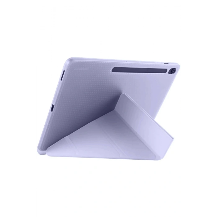 Mey İthalat®   iPad Pro 11 (2024) Kılıf Kalemlikli Hugo Tablet Kılıfı - Lila
