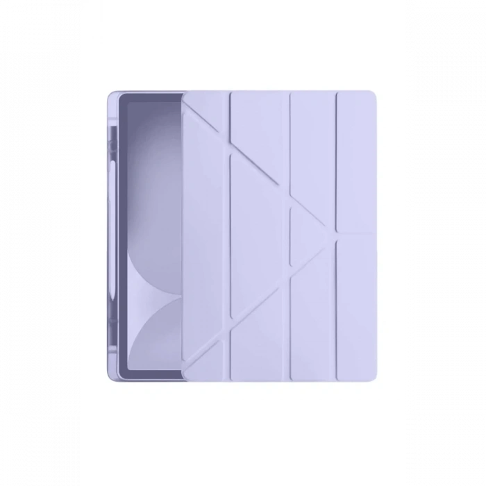 Mey İthalat®   iPad Pro 11 (2024) Kılıf Kalemlikli Hugo Tablet Kılıfı - Lila