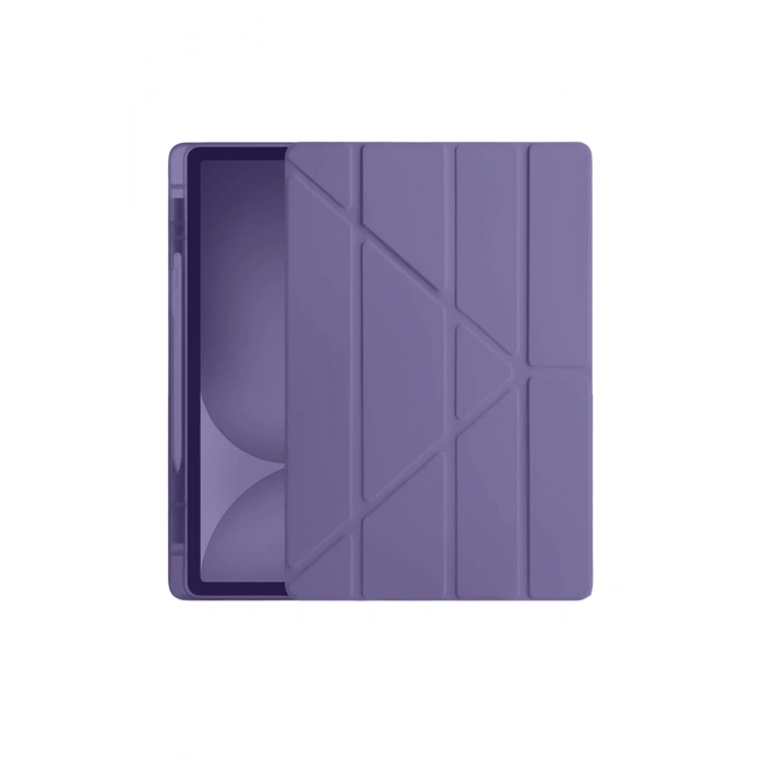 Mey İthalat®   iPad Pro 11 (2024) Kılıf Kalemlikli Hugo Tablet Kılıfı - Mor