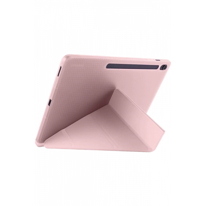 Mey İthalat®   iPad Pro 11 (2024) Kılıf Kalemlikli Hugo Tablet Kılıfı - Rose Gold