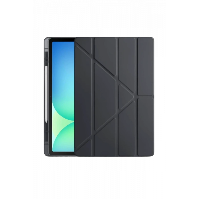 Mey İthalat®   iPad Pro 11 (2024) Kılıf Kalemlikli Hugo Tablet Kılıfı - Siyah