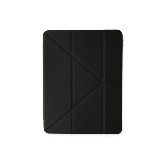 Mey İthalat®   iPad Pro 12.9 (2021) Kılıf Kalemlikli Mars Tablet Kılıfı - Siyah