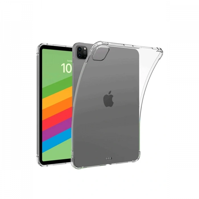 Mey İthalat®   iPad Pro 13 (2024) Kılıf Anti Shock Tablet Silikon - Şeffaf