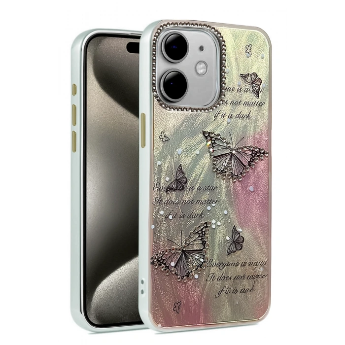 Mey İthalat®   iPhone 11 Kılıf Blade Aynalı Desenli Kapak - Desen 6