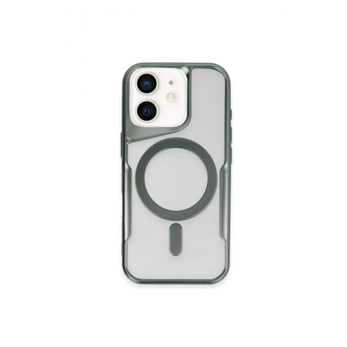 Mey İthalat®   iPhone 11 Kılıf Boyi Magsafe Silikon Kapak - Yeşil