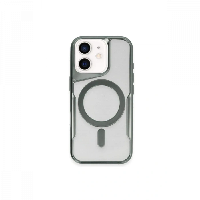 Mey İthalat®   iPhone 11 Kılıf Boyi Magsafe Silikon Kapak - Yeşil
