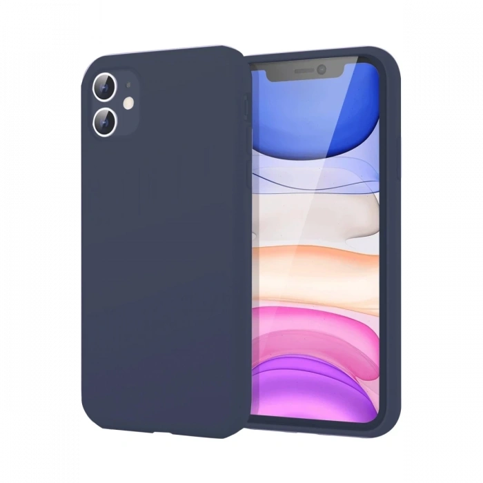 Mey İthalat®   iPhone 11 Kılıf First Silikon - Lacivert