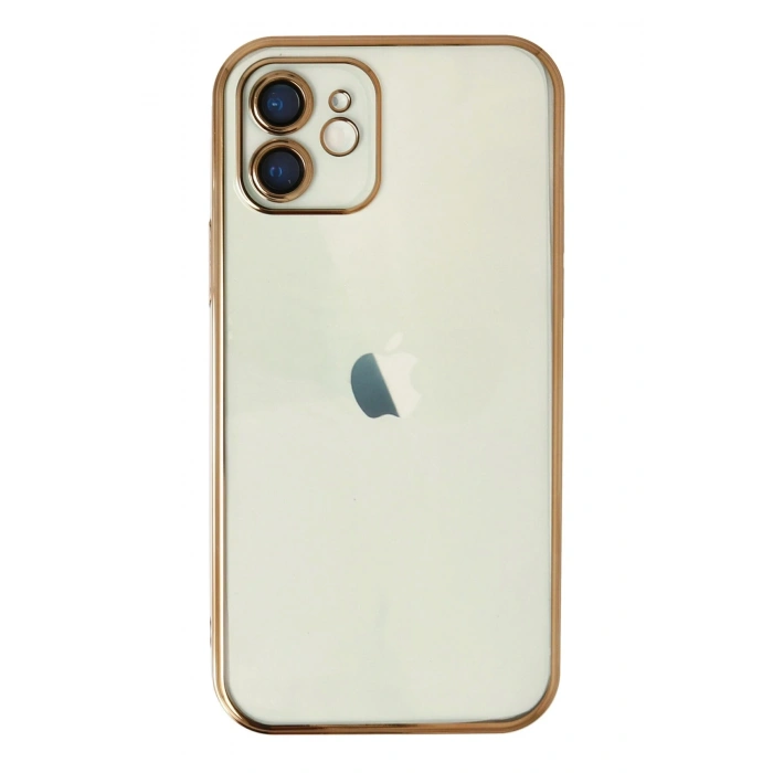 Mey İthalat®   iPhone 11 Kılıf  Lensli Silikon - Gold